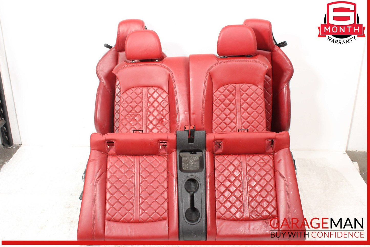 18-24 Audi S5 Complete Front & Rear Seats Seat Cushion Assembly Red OEM