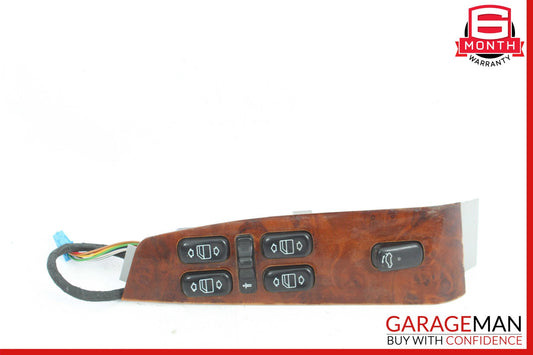 00-02 Mercedes W220 S55 Front Left Driver Side Master Window Switch Panel Wood