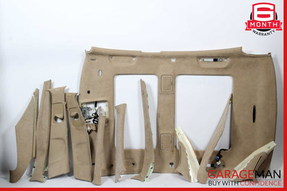 07-09 Mercedes W221 S600 Roof Headliner Pillar Trim Assembly Suede Alcantara