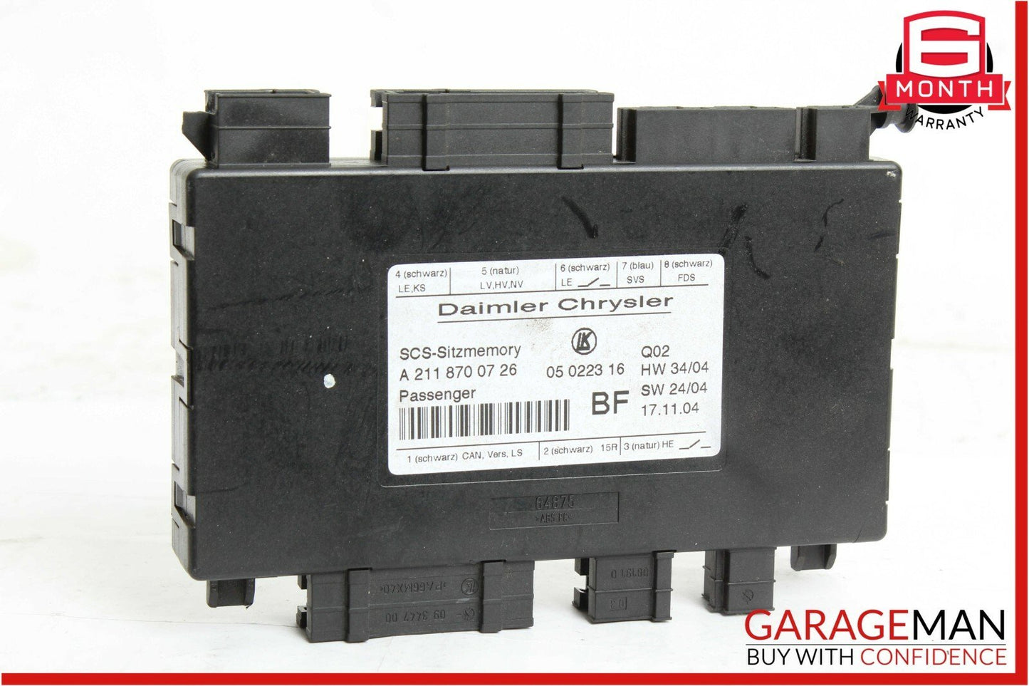 03-11 Mercedes E350 CLS500 Front Right Side Under Seat Control Module Unit