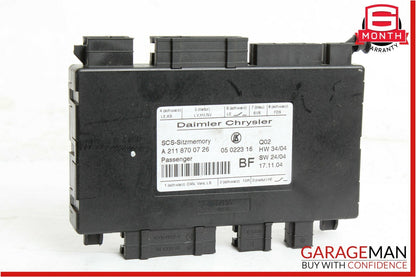 03-11 Mercedes E350 CLS500 Front Right Side Under Seat Control Module Unit