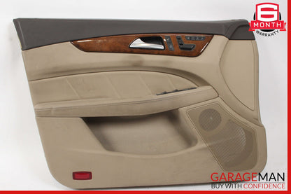 12-14 Mercedes W218 CLS550 Front Left Driver Side Interior Door Panel Beige OEM