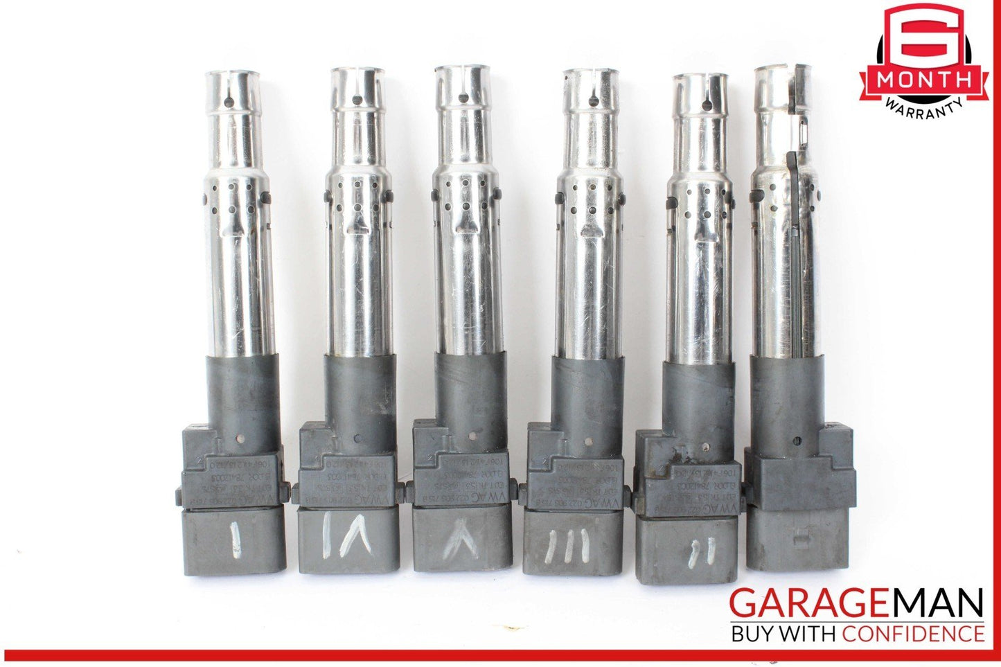 09-16 Audi S4 Engine Ignition Coil Coils Set of 6 022905715B OEM