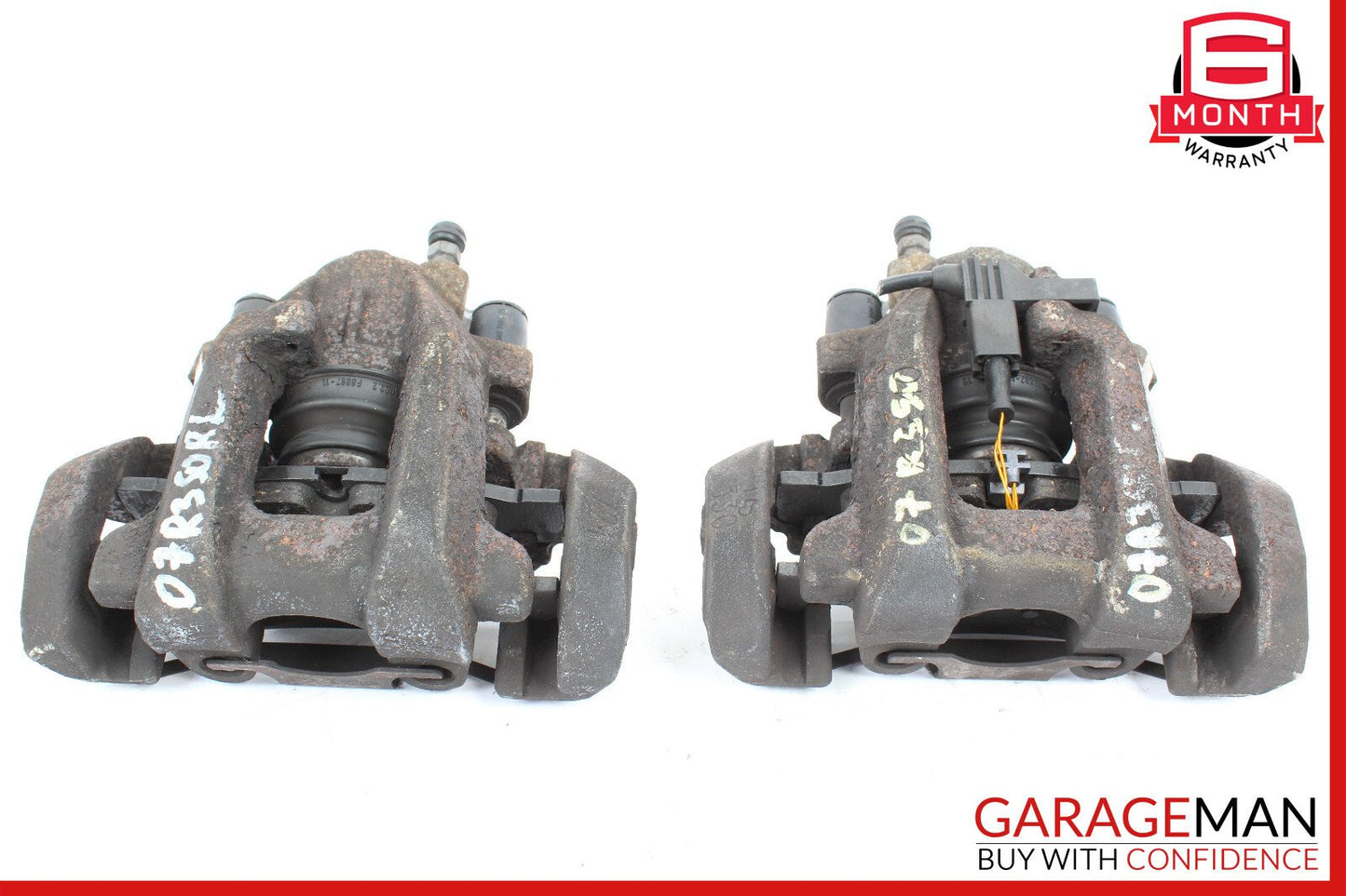 06-09 Mercedes W251 R350 R500 Rear Left & Right Brake Caliper Calipers Set OEM