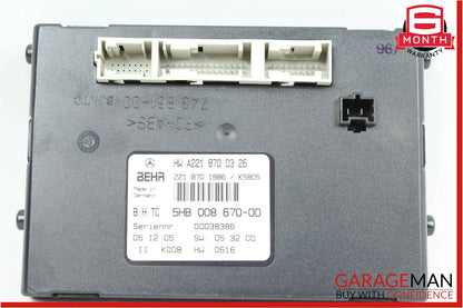 07-09 Mercedes W221 S550 S63 AMG AC A/C Air Heater Blower Climate Control Module