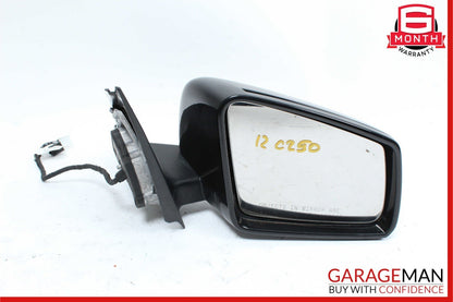 12-14 Mercedes W204 C250 Front Right Side Mirror Door Rear View Glass Black OEM
