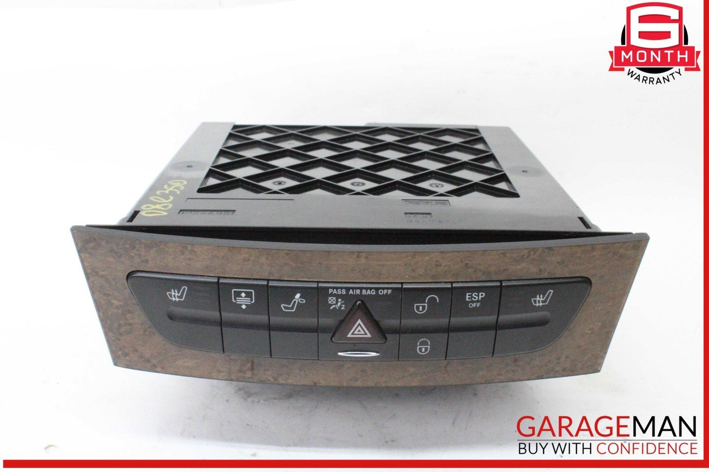 07-09 Mercedes W211 E350 CLS550 E63 AMG Hazard Switch Control Panel Wood OEM