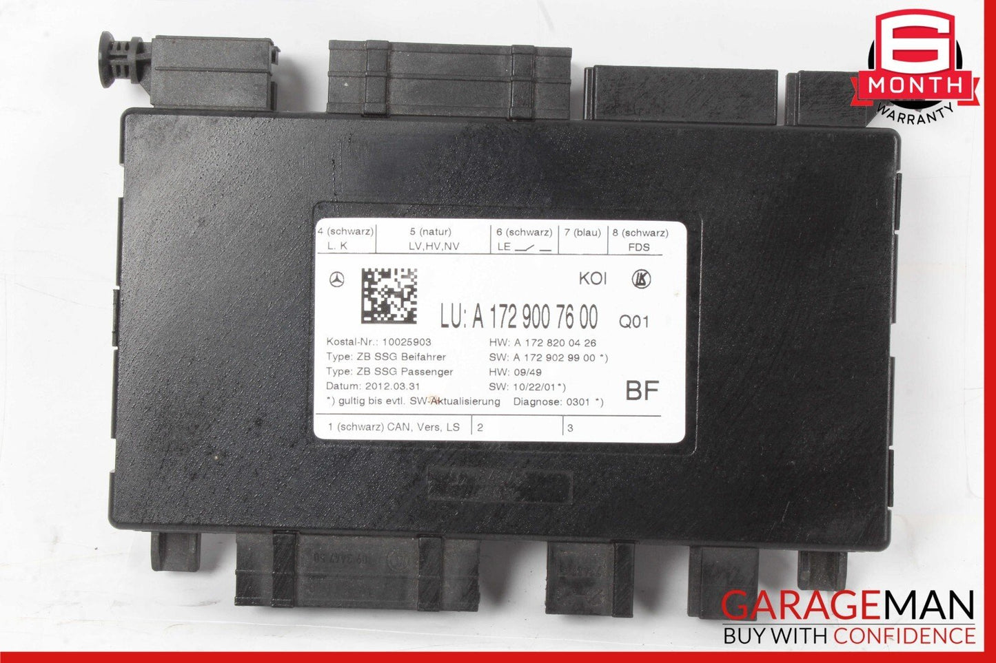 08-20 Mercedes W212 E350 CLS550 SLK250 C350 Seat Control Module Front Right Side