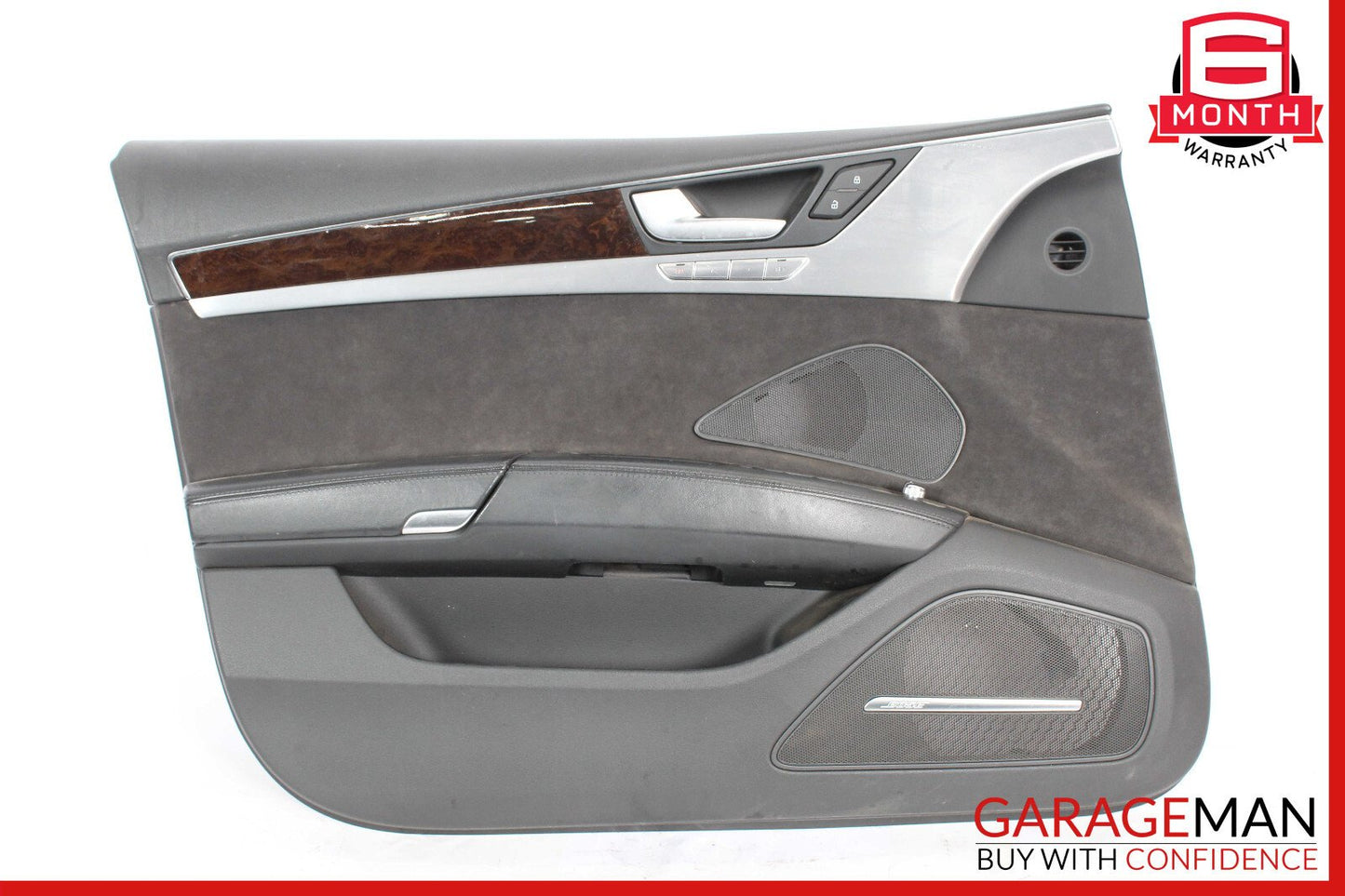 11-17 Audi A8 Interior Door Panel Front Left Driver Side Black OEM