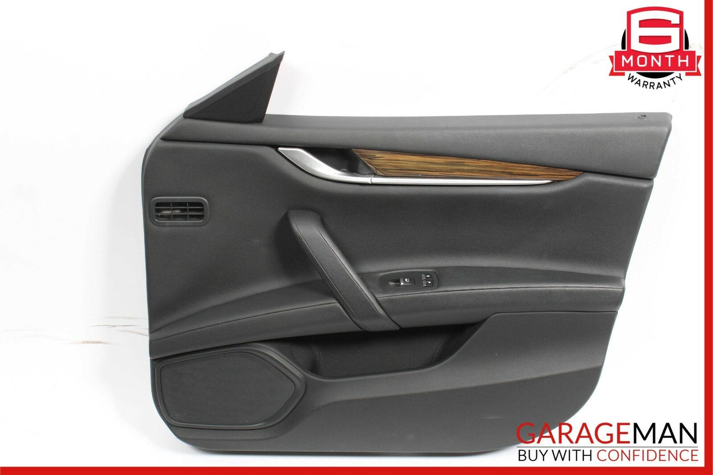 14-17 Maserati Ghibli Front Right Side Complete Interior Door Panel Black