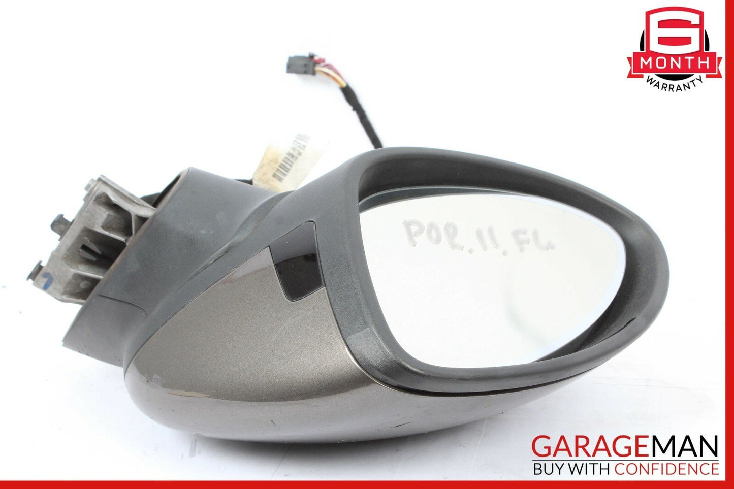 11-14 Porsche Cayenne 958 Front Left Driver Side Mirror Door Rear View Brown