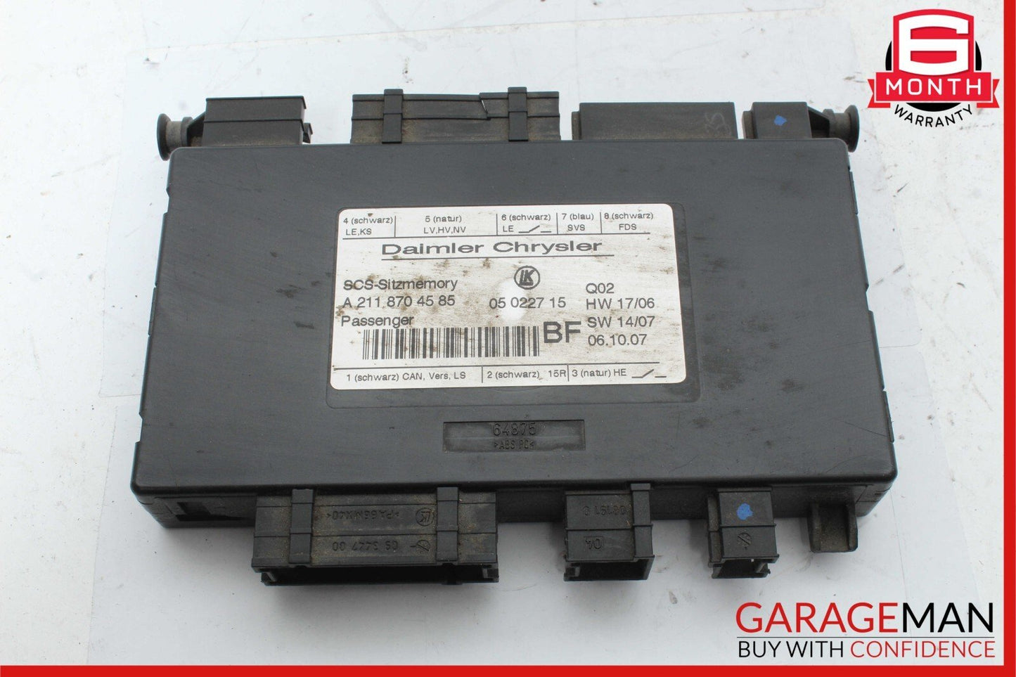 03-12 Mercedes GL350 E350 GL450 SLK350 Front Right Seat Controller Module Unit