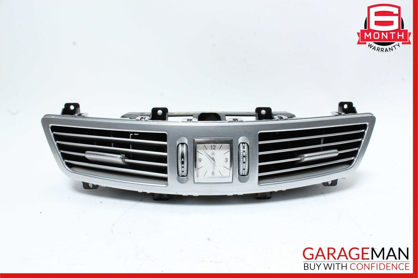 07-13 Mercedes W221 S550 Center Dash Air Vent AC A/C Clock Trim Cover Assembly