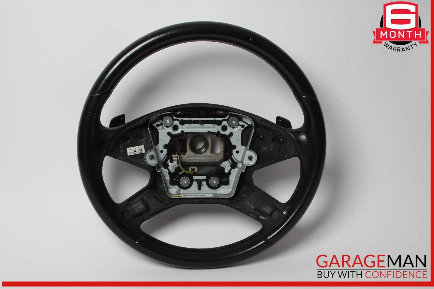 10-13 Mercedes W212 E350 Steering Wheel w/ Paddle Shifters Black 2124600403 OEM