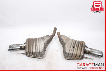 07-09 Mercedes W221 S550 S450 AMG Sport Rear Exhaust Muffler Tips Set of 2 OEM