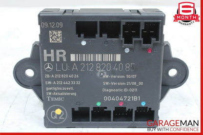08-15 Mercedes W204 C250 C300 Sedan Rear Right Side Door Control Module Unit