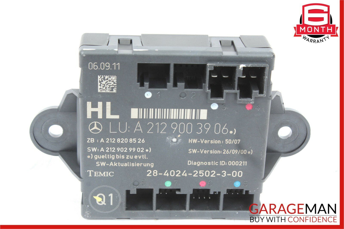 08-14 Mercedes W204 C250 C300 Rear Left Side Door Control Module Unit