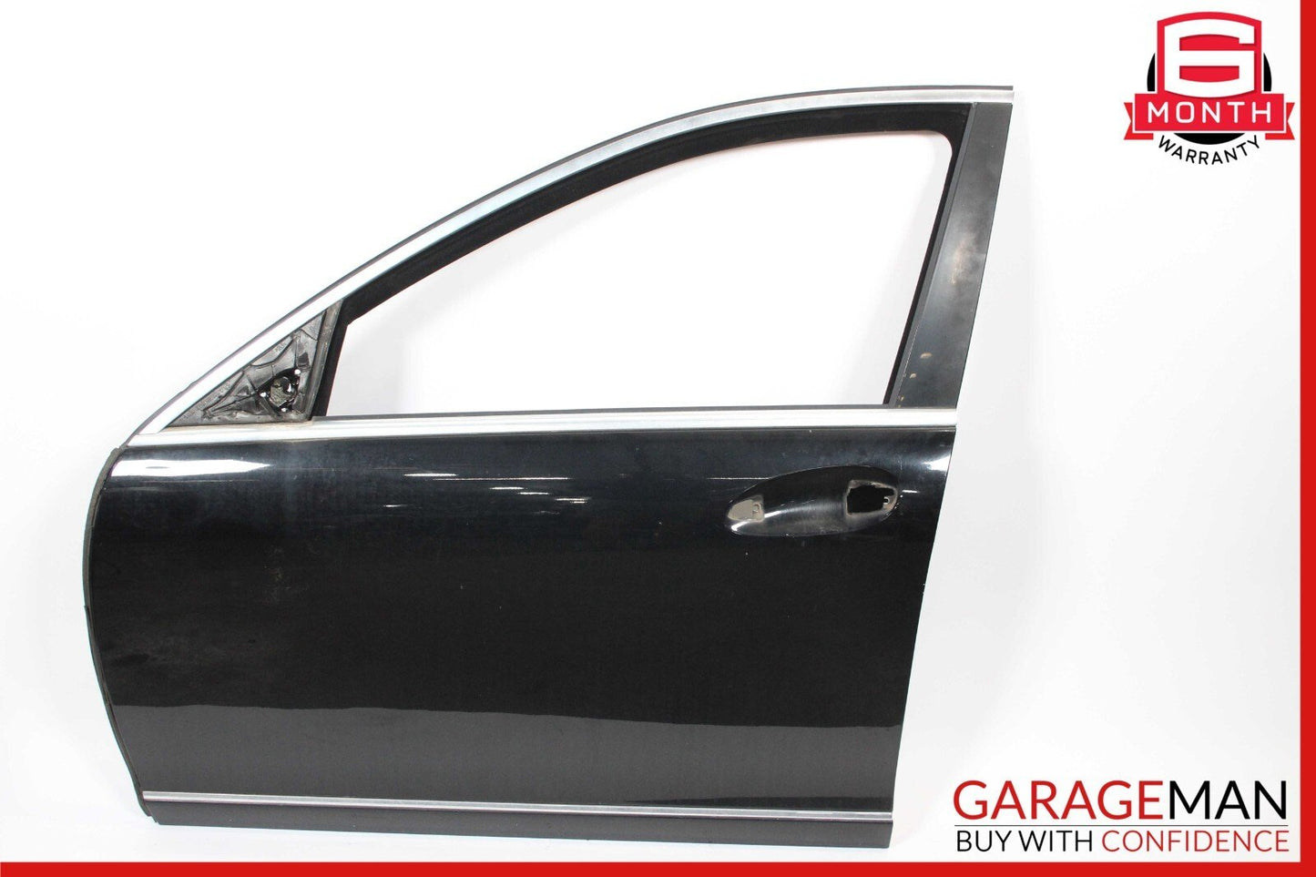 07-13 Mercedes W221 S550 Front Left Exterior Door Shell Frame Panel Black
