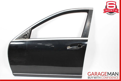 07-13 Mercedes W221 S550 Front Left Exterior Door Shell Frame Panel Black