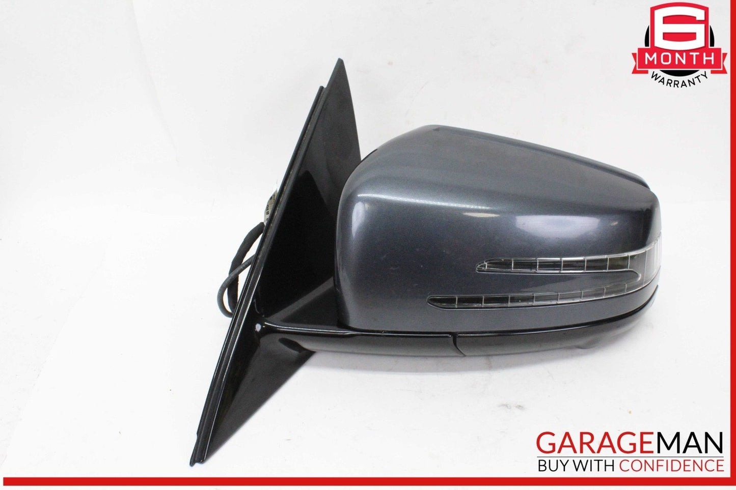 14-16 Mercedes W212 E350 Front Left Side Door Rear View Mirror w/ Blind Spot