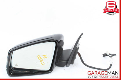 12-14 Mercedes W204 C250 C300 Front Left Side Mirror Rear View Door Black OEM