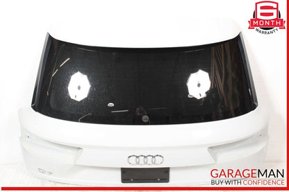 17-19 Audi Q7 Trunk Lid Liftgate Tailgate Hatch Shell White OEM