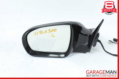 09-11 Mercedes R171 SLK300 Front Left Side Mirror Door Rear View Black OEM
