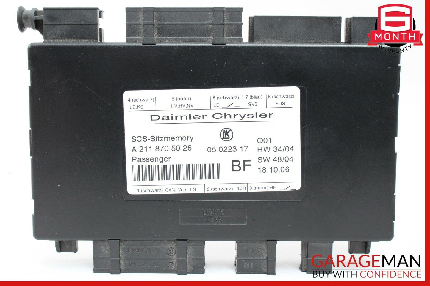 03-11 Mercedes SLK350 GL320 E63 AMG Front Right Side Seat Control Module Unit