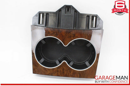 14-17 Mercedes W207 E400 E350 Center Console Cup Holder Compartment Wood OEM