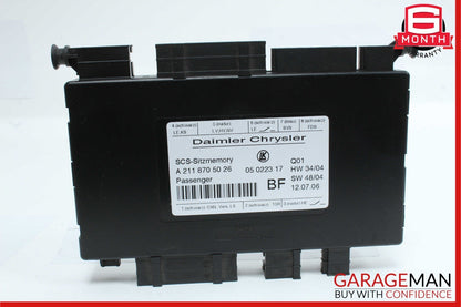 03-12 Mercedes GL350 GL450 SLK350 E350 Front Right Seat Controller Module Unit