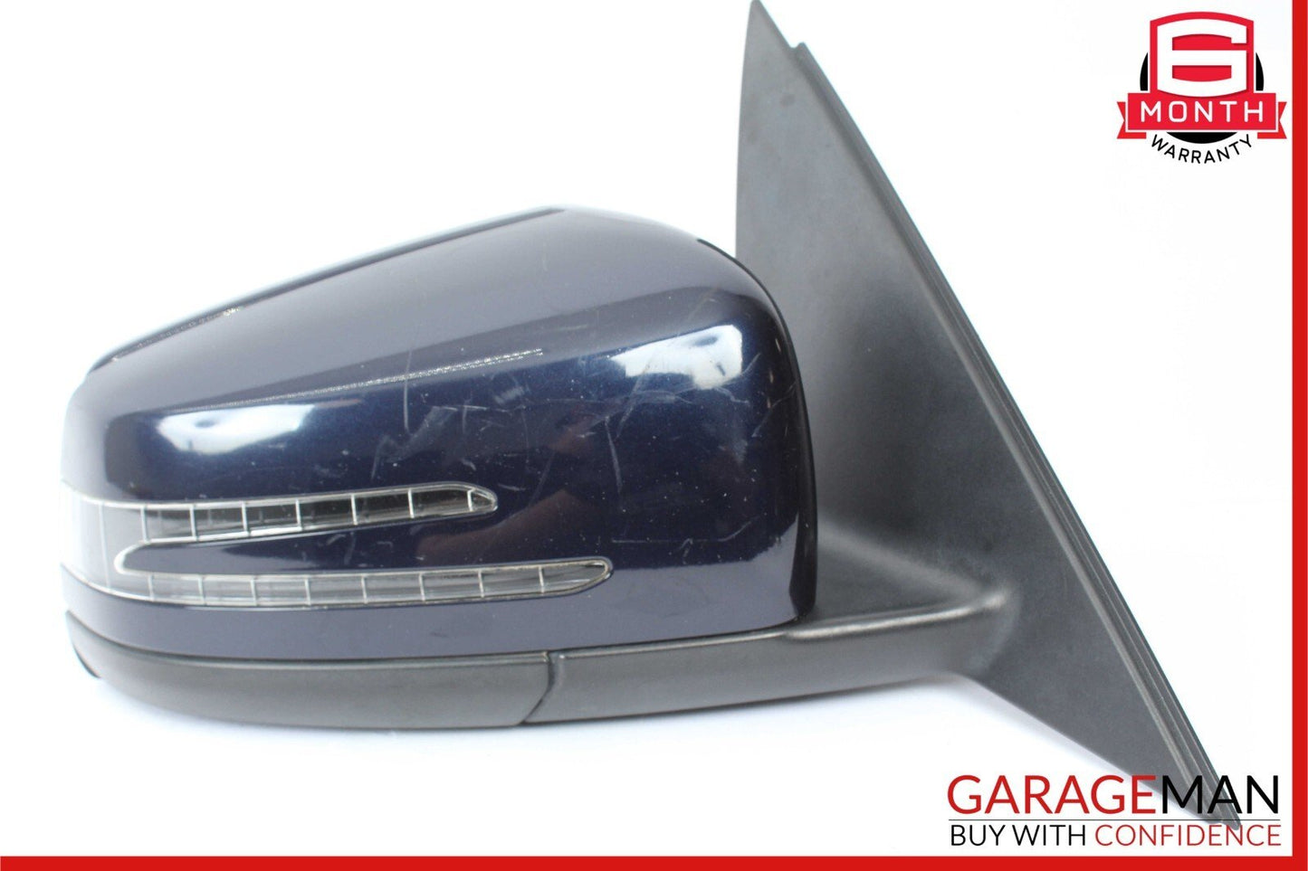 12-14 Mercedes W204 C250 Front Right Side Mirror Rear View Door Cavansite Blue