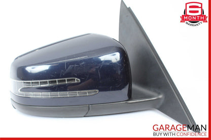 12-14 Mercedes W204 C250 Front Right Side Mirror Rear View Door Cavansite Blue