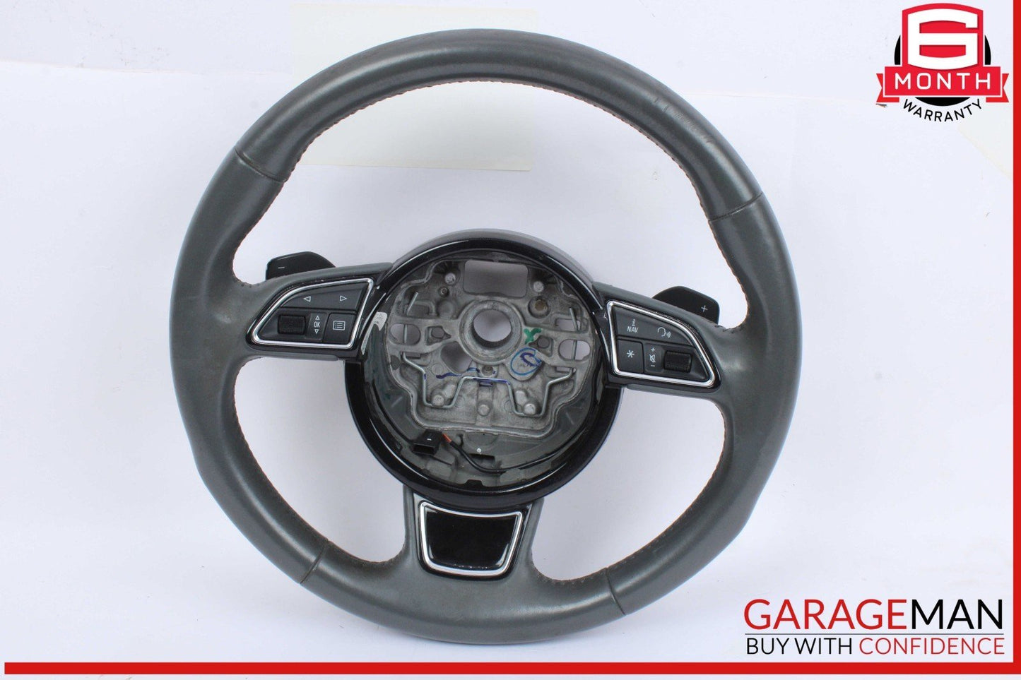 12-18 Audi A6 A7 Front Left Driver Side Steering Wheel w/ Paddle Shifters Black