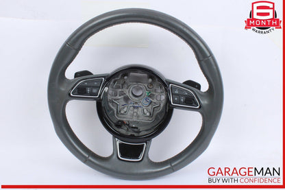 12-18 Audi A6 A7 Front Left Driver Side Steering Wheel w/ Paddle Shifters Black