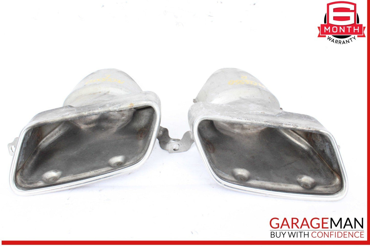 10-18 Mercedes W218 CLS550 E550 Rear Exhaust Muffler Tip Tips Set of 2 Pc OEM