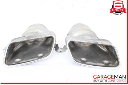 10-18 Mercedes W218 CLS550 E550 Rear Exhaust Muffler Tip Tips Set of 2 Pc OEM