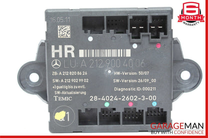 08-18 Mercedes W204 C250 Rear Right Side Door Control Module 2129004006 OEM
