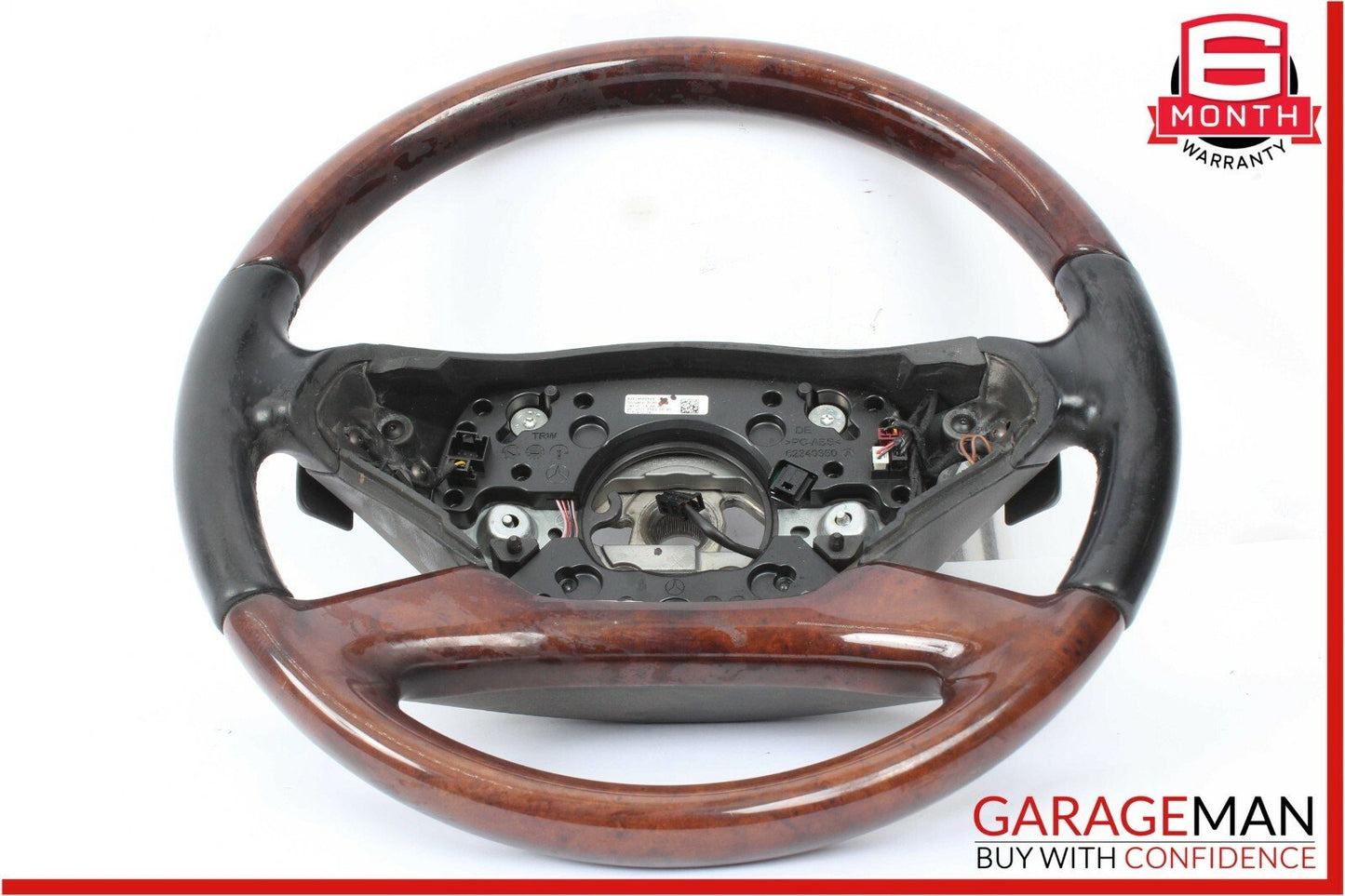 10-14 Mercedes W221 S550 CL550 Steering Wheel Wood Trim Black w/ Paddle Shifters