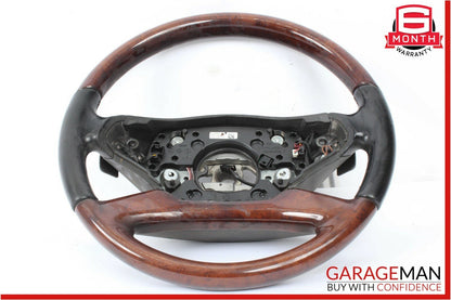 10-14 Mercedes W221 S550 CL550 Steering Wheel Wood Trim Black w/ Paddle Shifters
