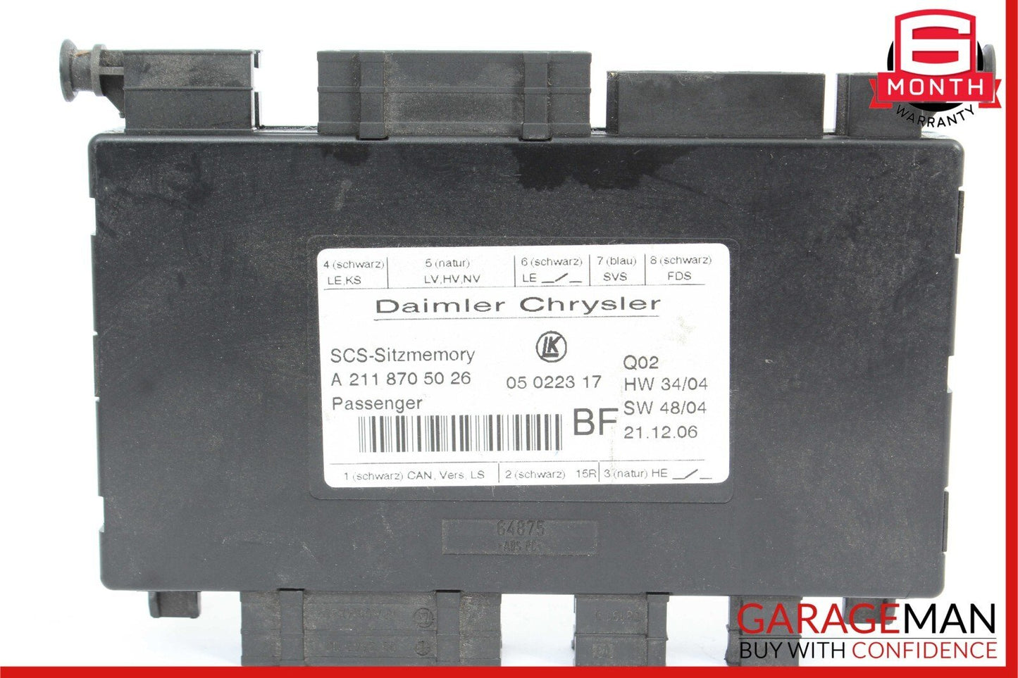 03-12 Mercedes SLK280 CLS500 E350 GL450 Front Right Seat Control Module Unit
