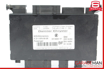 03-12 Mercedes SLK280 CLS500 E350 GL450 Front Right Seat Control Module Unit