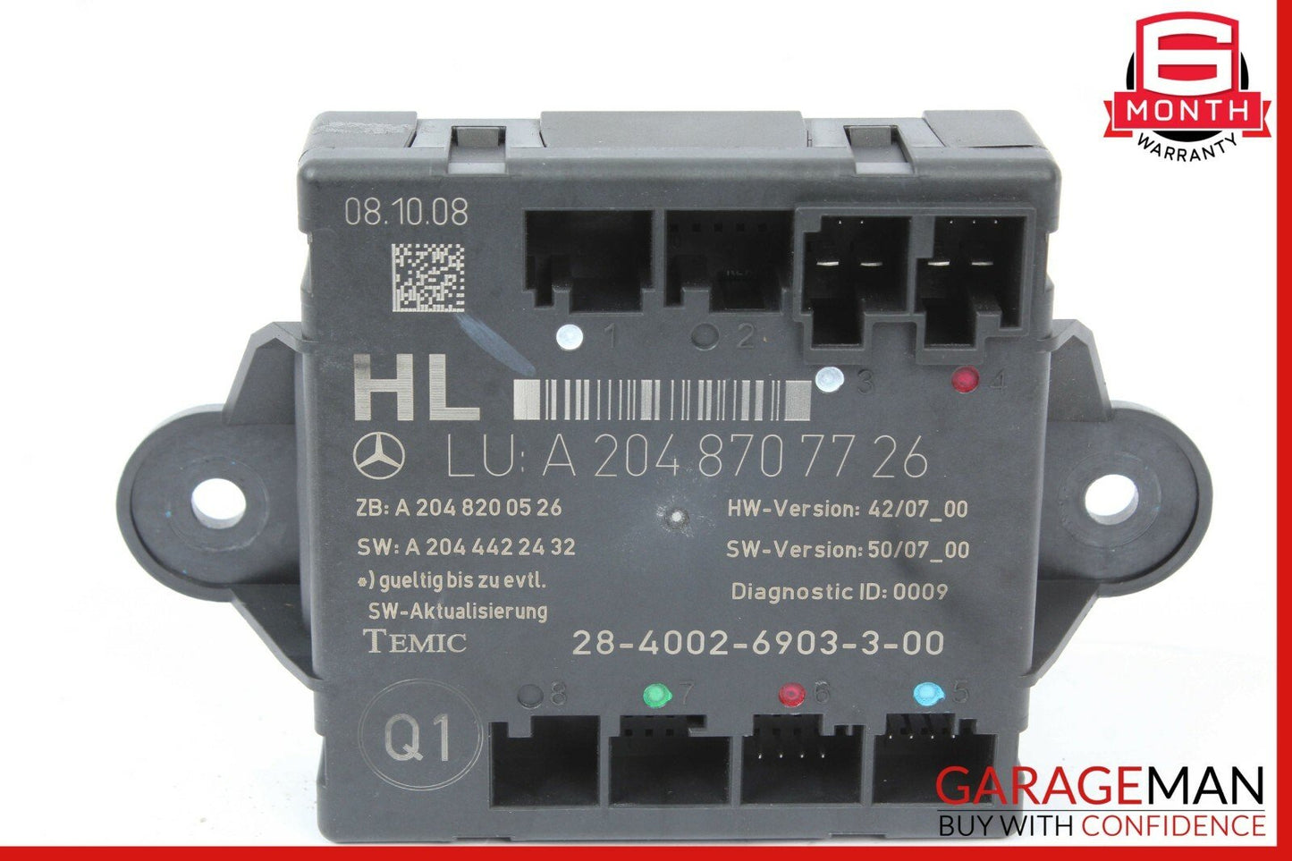 08-11 Mercedes W204 C300 C63 AMG Rear Left Side Door Control Module Unit OEM