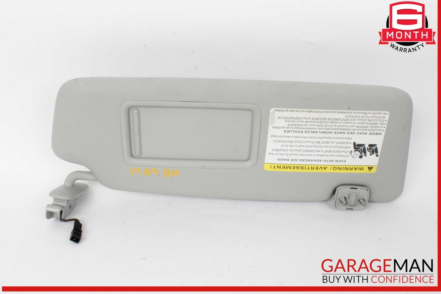09-16 Audi A4 Front Right Passenger Side Sun Visor Sunvisor 8U0857552F OEM