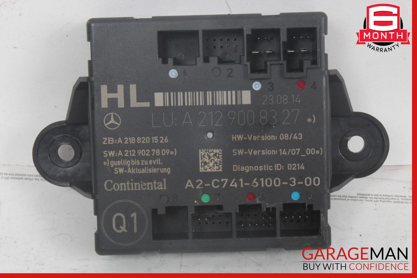 08-18 Mercedes W212 E350 C250 GLK350 Rear Left Side Door Control Module OEM