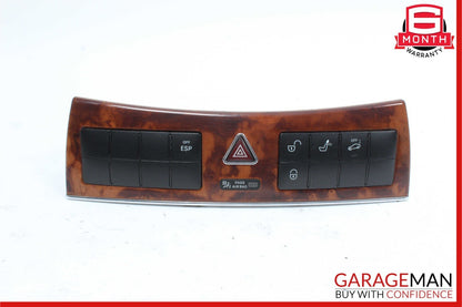 05-09 Mercedes W209 CLK500 Center Console Dash Lock Switches Panel Hazard OEM