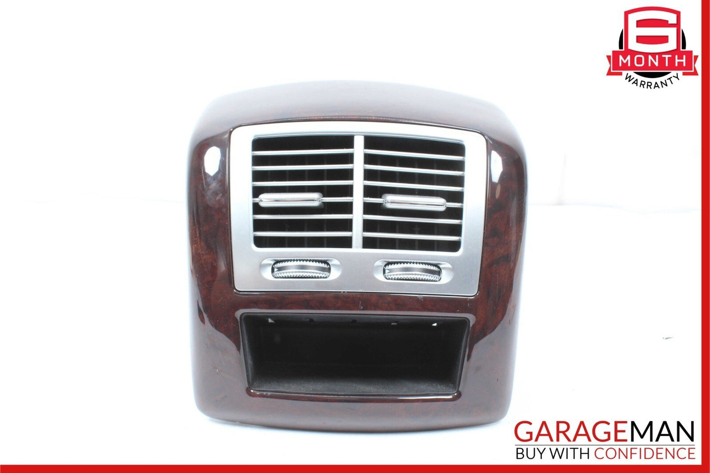 07-13 Mercedes W221 S550 Rear Center Console AC A/C Air Vent Trim Bezel Wood OEM