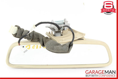 08-14 Mercedes W204 C250 C300 Top Upper Rear View Mirror Assembly Beige OEM