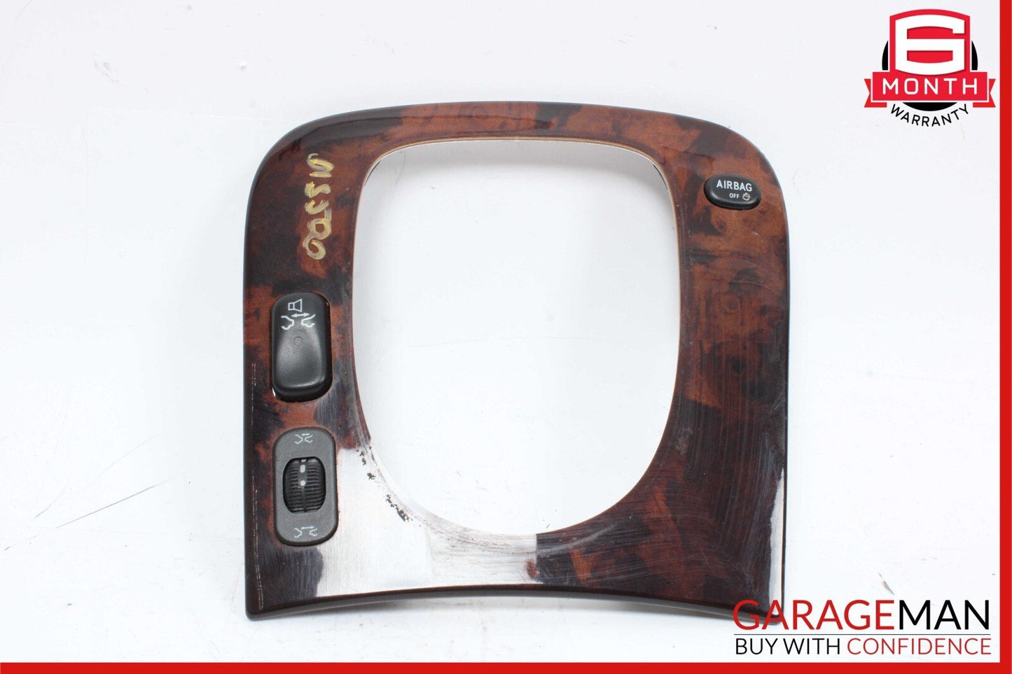 00-06 Mercedes W220 S500 S55 AMG Center Console Shifter Bezel Trim Wood OEM