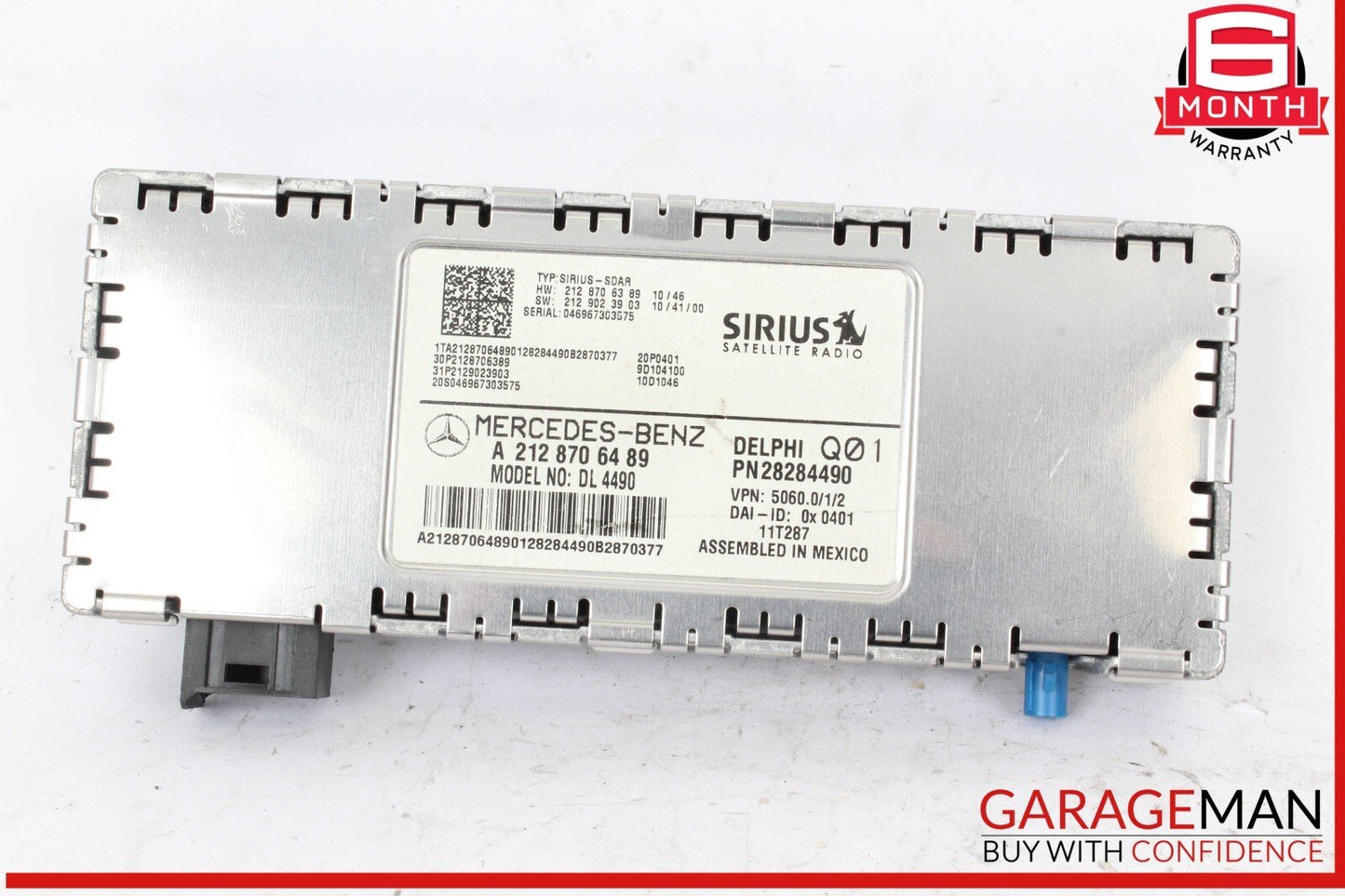 08-12 Mercedes W204 C250 Sirius Satellite Radio Receiver Module 2128706489 OEM
