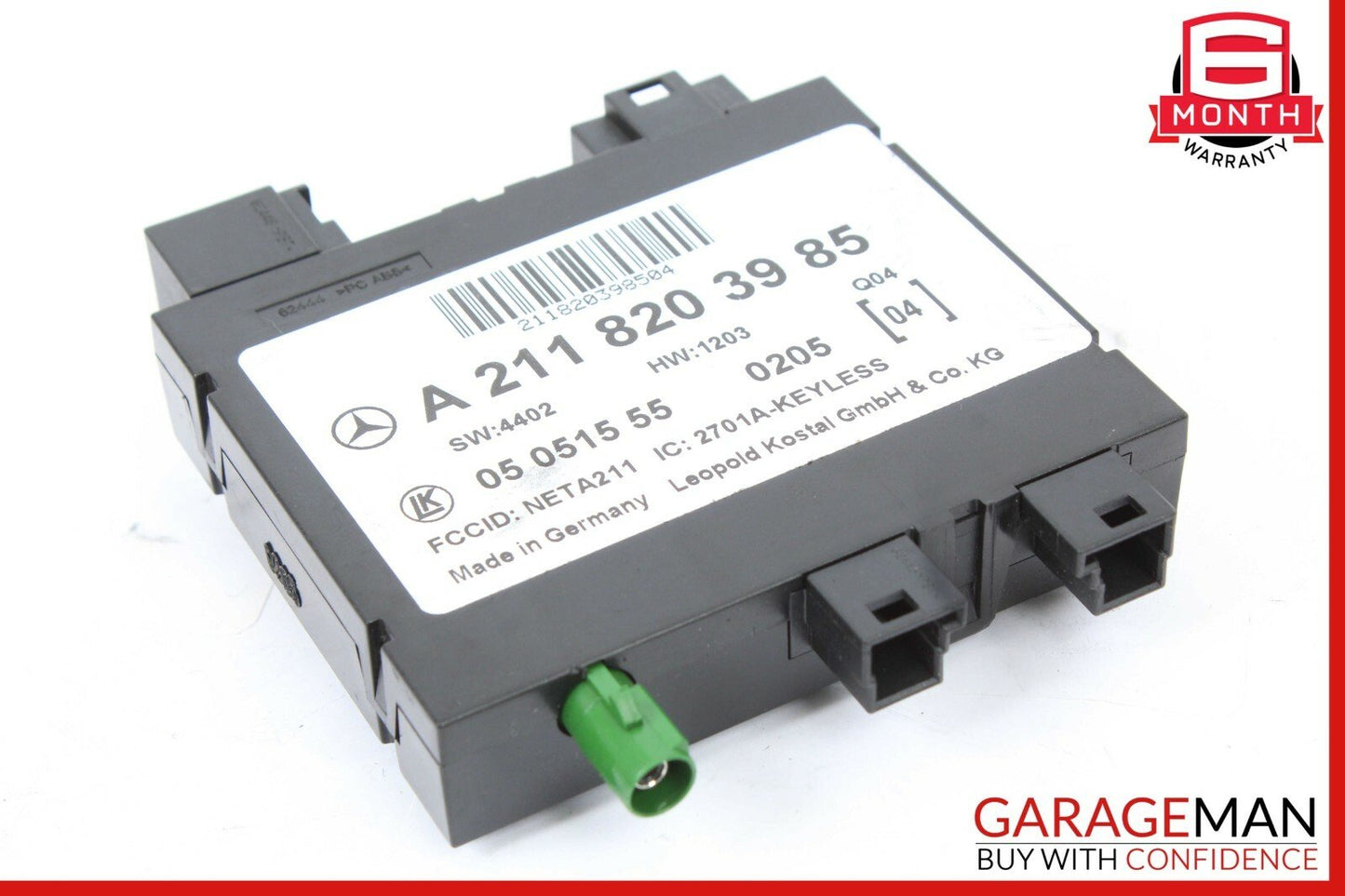 06-10 Mercedes W219 CLS500 Keyless Go Entry Control Module Unit 2118203985